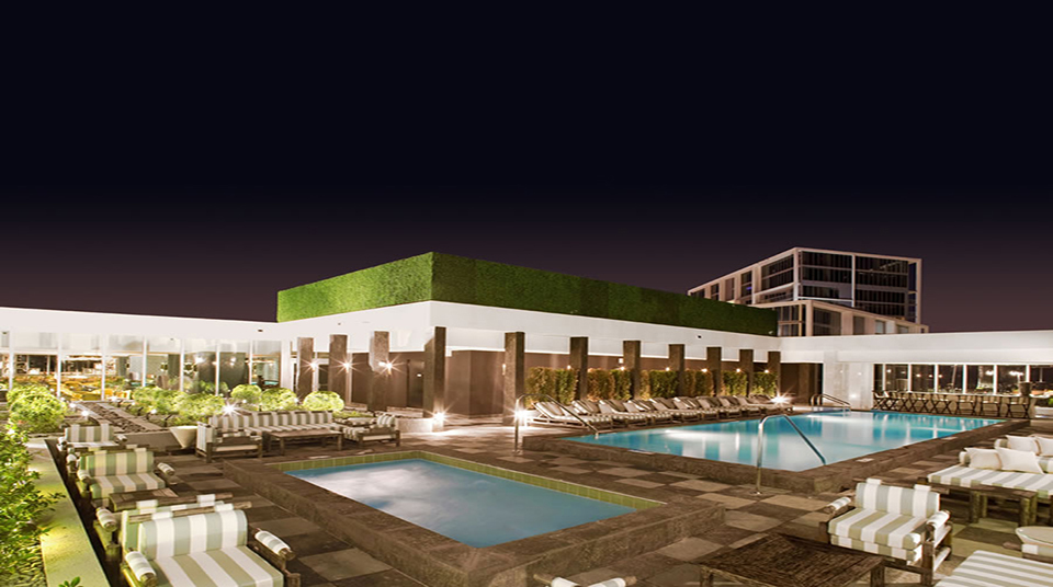 Club 50 Pool Deck at Icon Brickell Condos Night